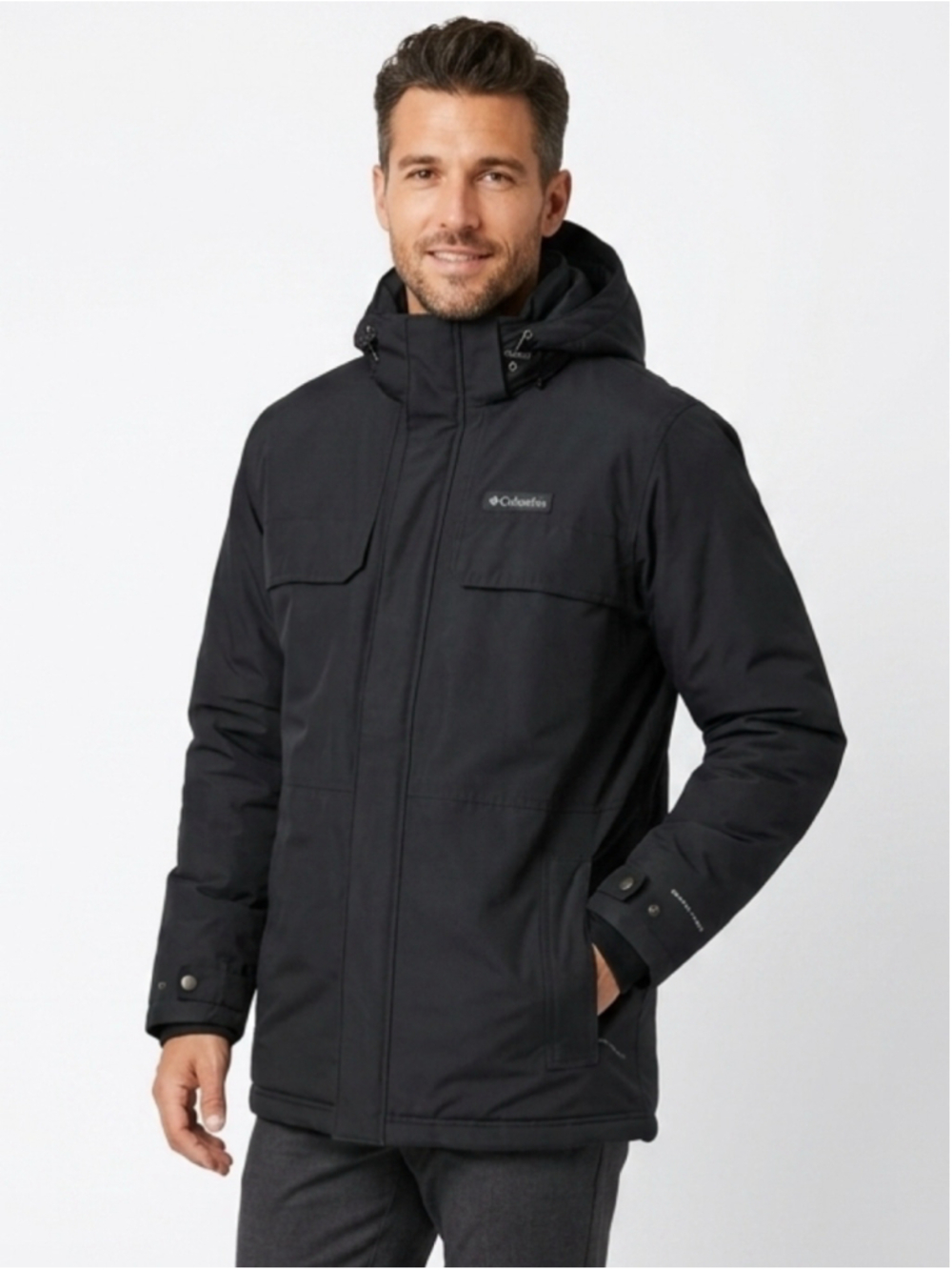 Columbia Men's Rugged Path Parka Jacket Black Omni-Tech Waterproof - Size Large